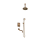 Комплект для душа Bronze de Luxe встраиваемый с изливом лейка с потолка (душ ДВОЙНОЙ ЦВЕТОК) WINDSOR (10137/1DF)