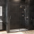 AM.PM Gem Solo Дверь душевая 150х195, стекло прозрачное, профиль черный матовый (W90G-150-1-195BT)