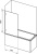 Шторка для ванны Ravak BVS1-80 хром+транспарент (7U840A00Z1)