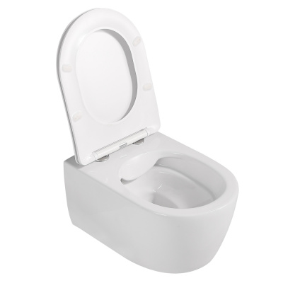 Унитаз ABBER Bequem подвесной белый, безободковый (AC1104)