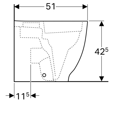 Унитаз напольный, безободковый Geberit Acanto (500.602.01.2)