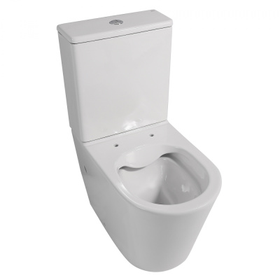 Унитаз ABBER Bequem компакт белый, безободковый (AC1112)