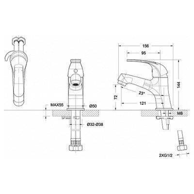 Смеситель для раковины Bravat - Fit (F1135188CP-RUS)