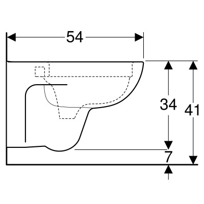 Унитаз подвесной безободковый Geberit Renova (203050000)