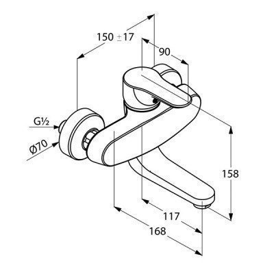 Смеситель для кухни  Kludi  -  OBJEKTA (328810575)