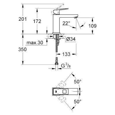 Смеситель для раковины Grohe - Eurocube (23446000) Смеситель для раковины Grohe - Eurocube (23446000)