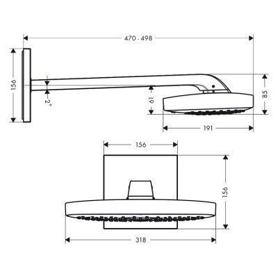 Верхний душ Hansgrohe - Raindance Select E (26468400)