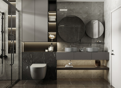 Унитаз ABBER Bequem подвесной серый матовый, безободковый (AC1104MG)