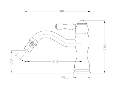 Смеситель TIFFANY для биде хром (1902CR) Смеситель TIFFANY для биде хром (1902CR)