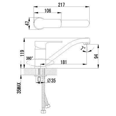 Смеситель для кухни Lemark - Grace (LM1504C) Смеситель для кухни Lemark - Grace (LM1504C)