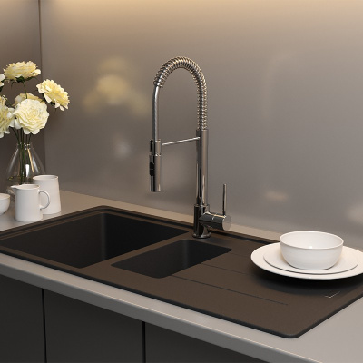 Смеситель для кухни PAINI Cox гибкий излив, хром (CR) (78CR557PEKM)