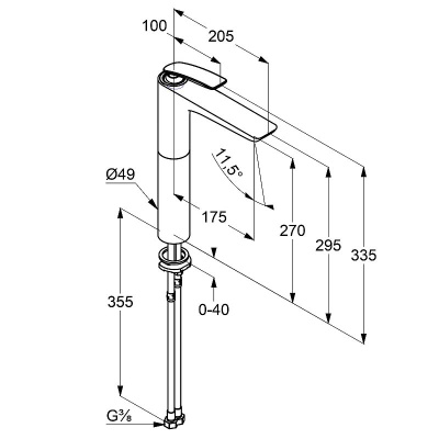 Смеситель для раковины  Kludi  -  BALANCE (522989175)