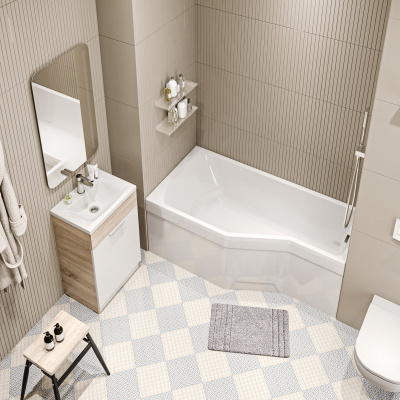 Ванна акриловая 1Marka "Convey" 170*75 R (01кон1775п)