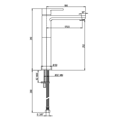 Смеситель для раковины Paini Arena (92YO205LLBLLMKM)