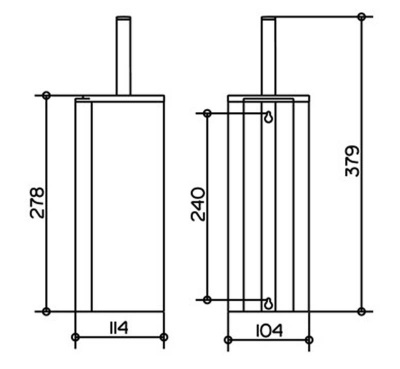 Ершик настенный для туалета Keuco Plan (14964010100)