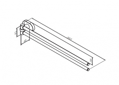 Двойная вешалка-вертушка для полотенец, AM.PM Sense L(A7432600)