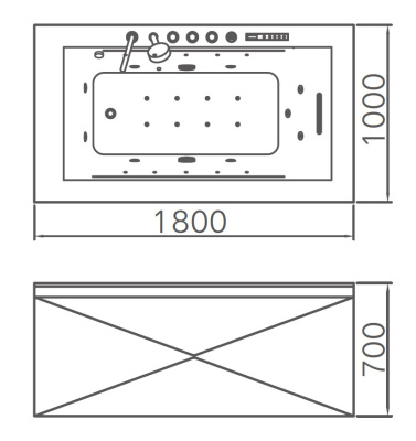 Акриловая ванна Gemy (G9258)