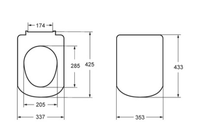 Крышка для чаши Roca The Gap Soft Close, тонкая (7801472001)