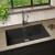 Кухонная мойка Lemark SINARA 540-U подстольного монтажа из кварцгранита цвет: Серый шёлк (9910077)