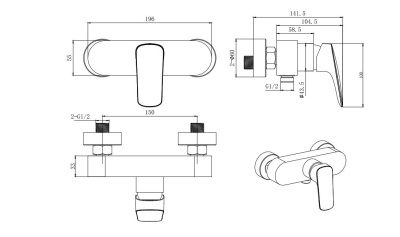 Смеситель для душа AQUATEK ВЕГА (AQ1060CR) Смеситель для душа AQUATEK ВЕГА (AQ1060CR)