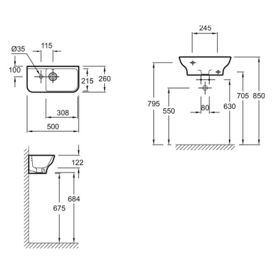 Раковина Jacob Delafon - Struktura 50x26 (EGJ112-00) Раковина Jacob Delafon - Struktura 50x26 (EGJ112-00)