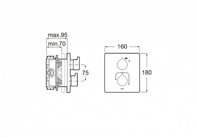 Смеситель для душа Roca - Insignia (5A2C3ACN0)