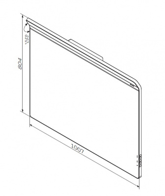 Зеркало настенное с LED-подсветкой и системой антизапотевания, 100 см AM.PM Inspire 2.0 (M50AMOX1001SA)
