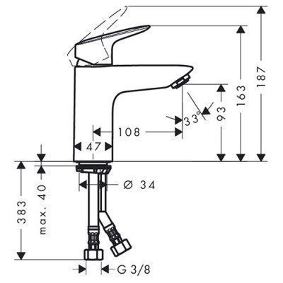 Смеситель для раковины Hansgrohe - Logis (71101000)