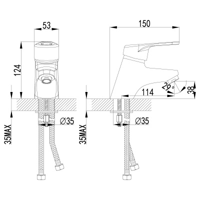 Смеситель Lemark Luna для раковины (LM4106C) Смеситель Lemark Luna для раковины (LM4106C)