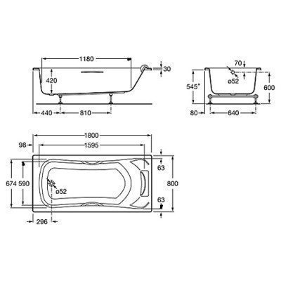 Ванна акриловая Roca - BeCool 180x80 (ZRU9302782)