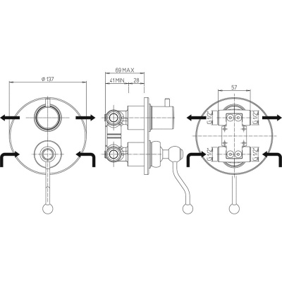 Смеситель для душа Paini Duomo (88OP6911)