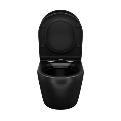 Унитаз подвесной безободковый, чёрный матовый, Blanco, IDDIS (BLAR3BMi25)