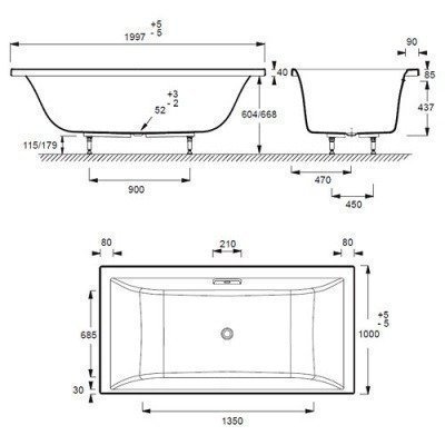 Ванна акриловая Jacob Delafon - Evok 200x100 (E60342-00)