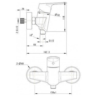 Смеситель для душа Bravat - Line (F95299C-1) Смеситель для душа Bravat - Line (F95299C-1)