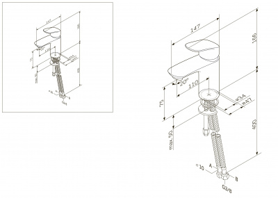 Смеситель для умывальника, излив 110 мм AM.PM Like (F8093016)
