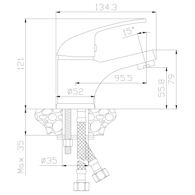 Смеситель Rossinka для раковины (Y40-11)