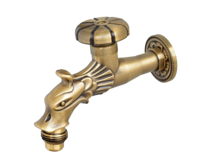 Сливной латунный кран для хамама (насадка-«рассекатель») бронза (21600)