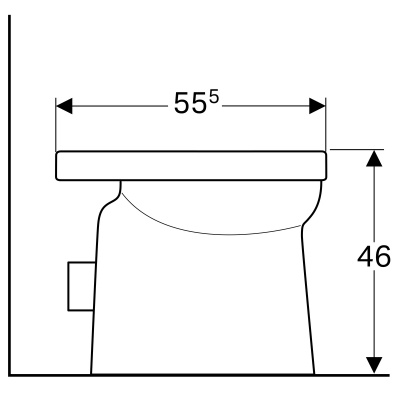 Унитаз напольный Geberit Renova Comfort Square (218500000)