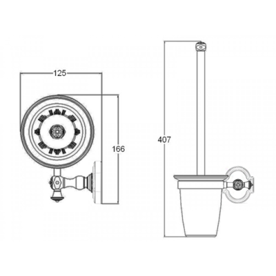 Ершик подвесной Bronze de Luxe ROYAL (R25010)