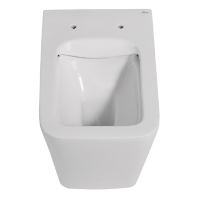 Унитаз ABBER Rechteck приставной белый, безободковый (AC1211)