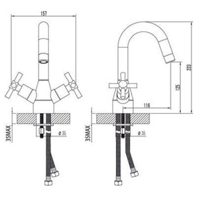 Смеситель для раковины Lemark - Neo (LM2207C)