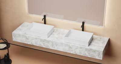 Раковина накладная ABBER Rechteck белая (AC2216)