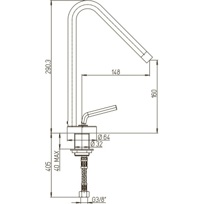 Смеситель для кухни Paini Pixel (81CR572NEWKM)