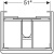Шкафчик Geberit Smyle Square для раковины шириной 60 см цвета орех пекан (500.352.JR.1)