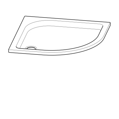 Душевой поддон угловой круглый, 90х90 см Geberit Renova (652210000)