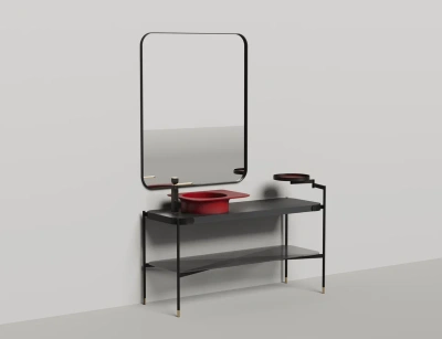 Консоль Salini Ninfea, металл, черная (27N114)