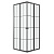 Душевое ограждение Niagara Eco NG-1008-14QKL (80х80х190) квадрат,раздвижное,черный,стекло клетка,1 место (NG-1008-14QKL)