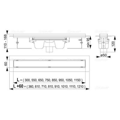 Душевой лоток - AlcaPlast (APZ1006-750) Professional