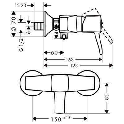 Смеситель для душа Hansgrohe - Metropol Classic (31360000)