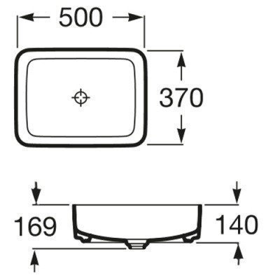Раковина накладная Roca -  Inspira Square 50x37 (327530000)